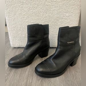 Chanel Black Ankle Boots